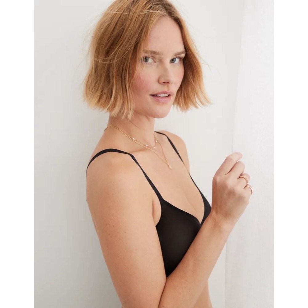 NWT Aerie SMOOTHEZ Mesh Bralette True Black Womens Size XS